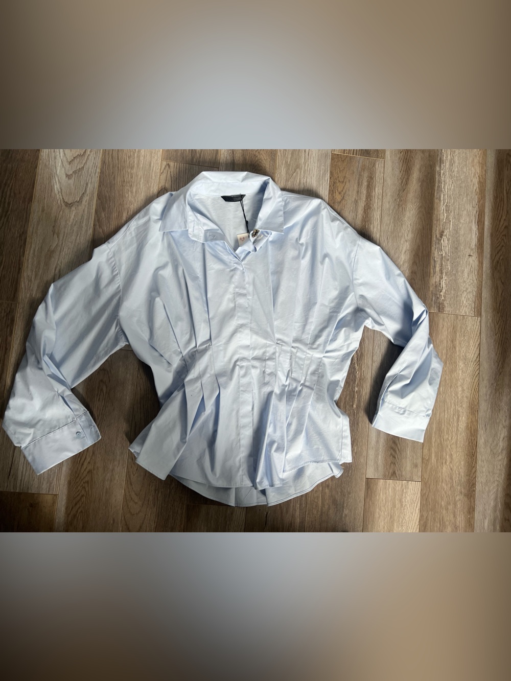 Zara pleated shirt